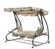 Садовые качели 3-местныеGarden Line KRE0759 с функцией лежака 210x120x170 см, с мягкими подушками, регулируемой крышей и подставками для напитков, бежевая KRE0759 фото 3